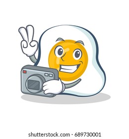 Photography fried egg character cartoon