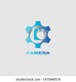 Photography and gear logo - Vector logo template