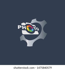 Photography and gear logo - Vector logo template