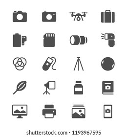 Photography glyph icons