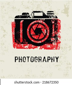 Photography grunge symbol,grunge vector