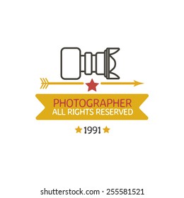 Photography Hipster Badges and Labels in Vintage Style