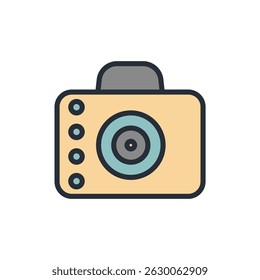 photography icon collection .design style with background