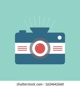 Photography icon - digital camera illustration - photo & picture sign and symbol. Concept of flat icon