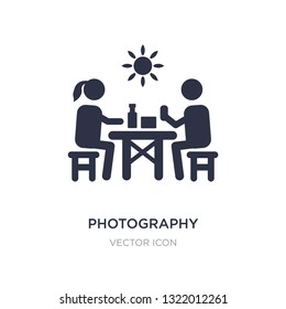 photography icon on white background. Simple element illustration from Activity and hobbies concept. photography sign icon symbol design.
