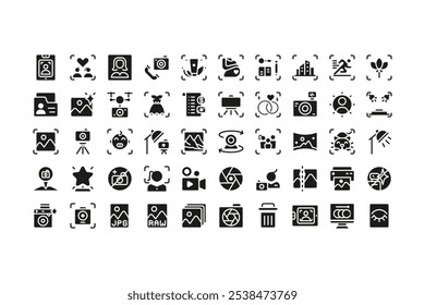 Photography Icon Pack Glyph Version