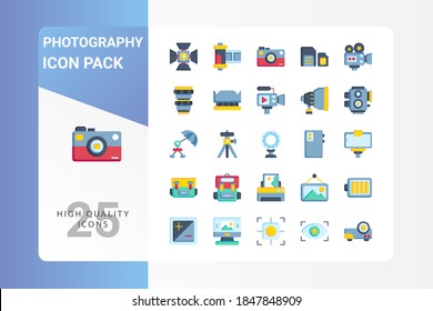Paquete de iconos de fotografía para el diseño del sitio web, logotipo, aplicación, interfaz de usuario. Ilustración gráfica vectorial y trazo editable. EPS 10.