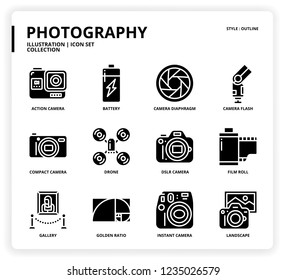 Photography icon set