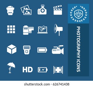 Photography icon set,clean vector