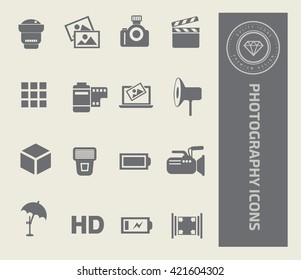 Photography icon set,vector