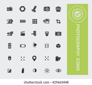 Photography icon set,vector