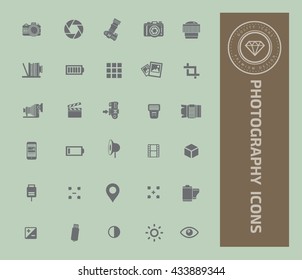 Photography icon set,vector