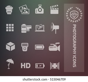 Photography icon set,vector