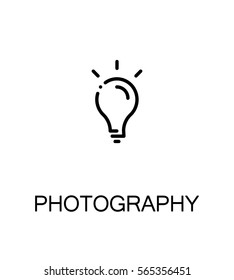 Photography icon. Single high quality outline symbol for web design or mobile app. Thin line sign for design logo. Black outline pictogram on white background