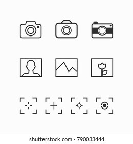 Photography icon - Photography studio element outline icon collection. Vector illustration EPS10.