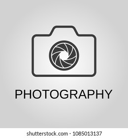 Photography icon. Photography symbol. Flat design. Stock - Vector illustration