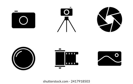Photography icon symbol vector template collection