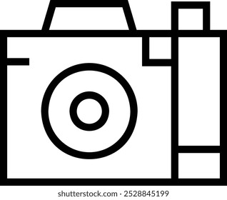 photography icon. Thin linear style design isolated on white background