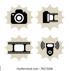 Lot of photography icon, vector illustration