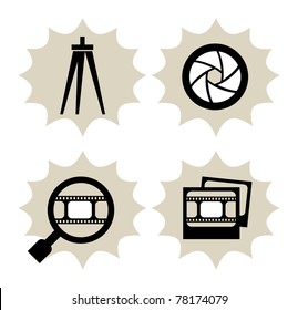 Lot of photography icon, vector illustration