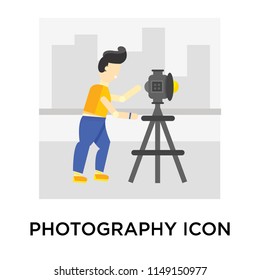 Photography icon vector isolated on white background for your web and mobile app design, Photography logo concept