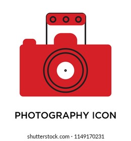 Photography icon vector isolated on white background for your web and mobile app design, Photography logo concept
