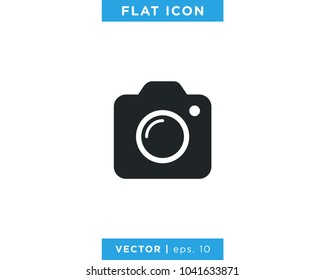 Photography Icon Vector Logo Template With Square Camera