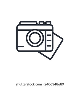 photography icon. vector.Editable stroke.linear style sign for use web design,logo.Symbol illustration.