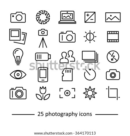 photography icons collection Stock photo © 
