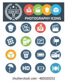 
Photography icons design,clean vector