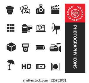 
Photography icons design,clean vector