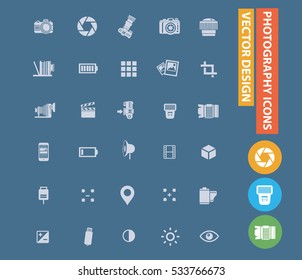 
Photography icons design,clean vector