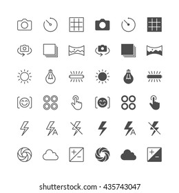 Photography icons, included normal and enable state.