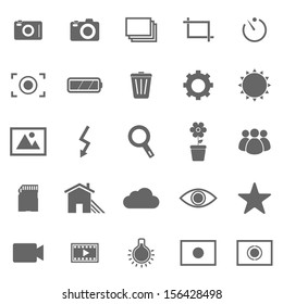 Photography Icons On White Background, Stock Vector