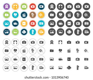 Photography icons set