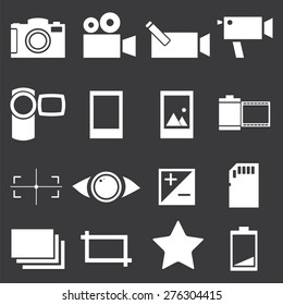 Photography icons set