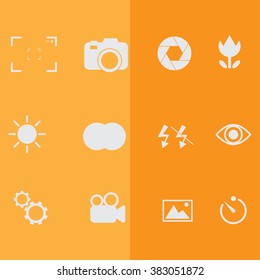 Photography icons set