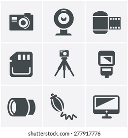 Photography Icons Set, Vector Design