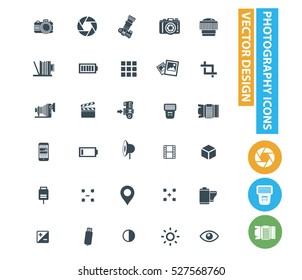 
Photography icons,clean vector