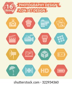 Photography icons,vector