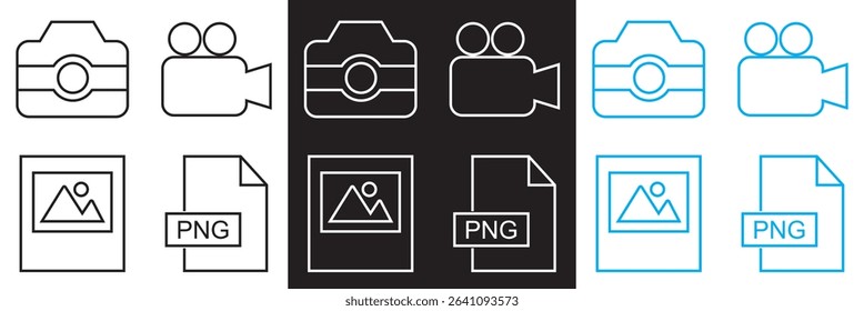 Photography  and  Image Editing Icon.  Camera, Photo, Picture Editing vector. Vector for websites, mobile interfaces, presentations, banner, visual branding etc. Vector illustration. EPS 10