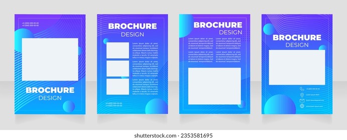 Photography and imaging event blank brochure layout design. Vertical poster template set with empty copy space for text. Premade corporate reports collection. Editable flyer paper pages