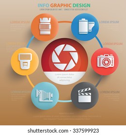 
Photography info graphic design, vector