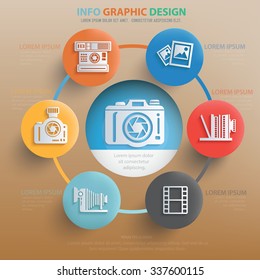 
Photography info graphic design, vector