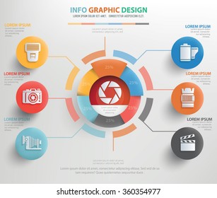 
Photography info graphic design, vector