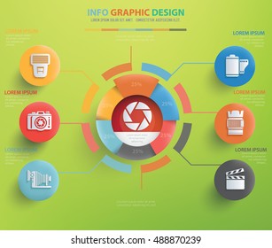 
Photography info graphic design, vector