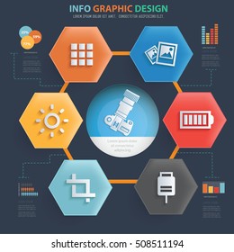 
Photography info graphic design, vector