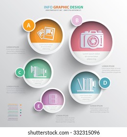 Photography info graphic design.clean vector