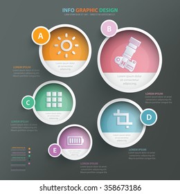 Photography info graphic design.clean vector