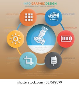 
Photography info graphic design,vector
